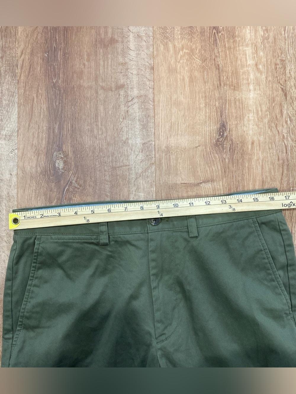 Brooks Brothers Clark Chino Pants Mens 33x32 Cotton Stretch Olive Green Straight - Picture 2 of 12